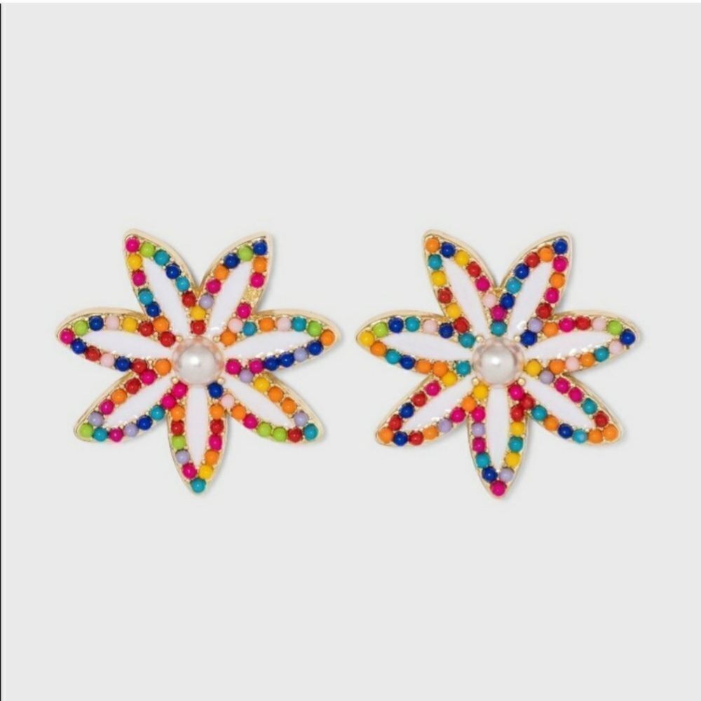 BaubleBar SugarFix Beaded Flower Post Earrings